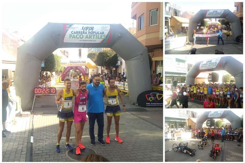 Diferentes momentos de la carrera de este domingo (Foto TA)